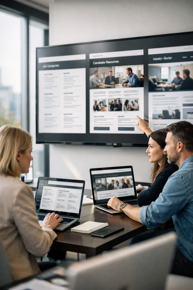 Pages métiers et contenus utiles pour le recrutement