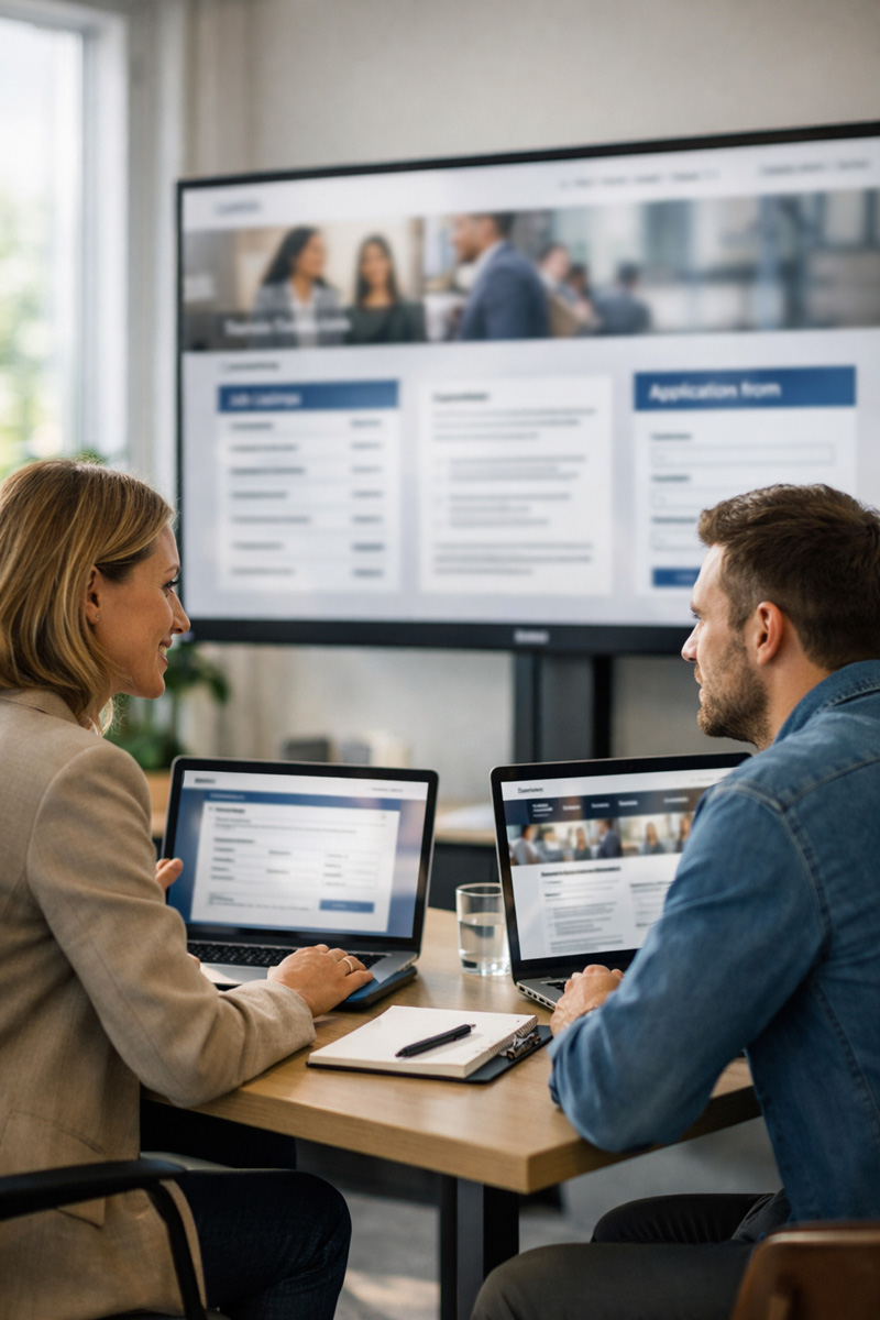 Parcours candidat et site RH orienté conversion